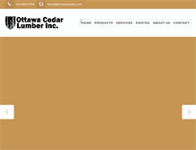 Tablet Screenshot of ottawacedar.com